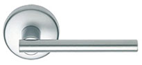 Horizon brass lever on brass round rosette