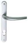 Arc lever on narrow stile long plate